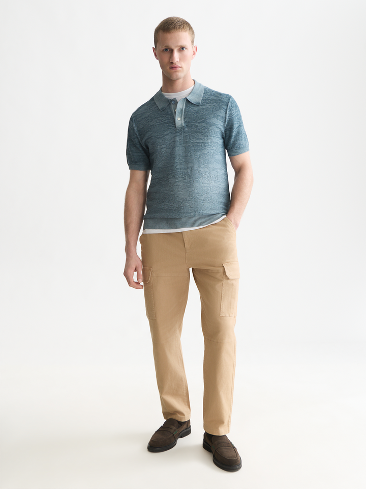 Structured regular-fit polo