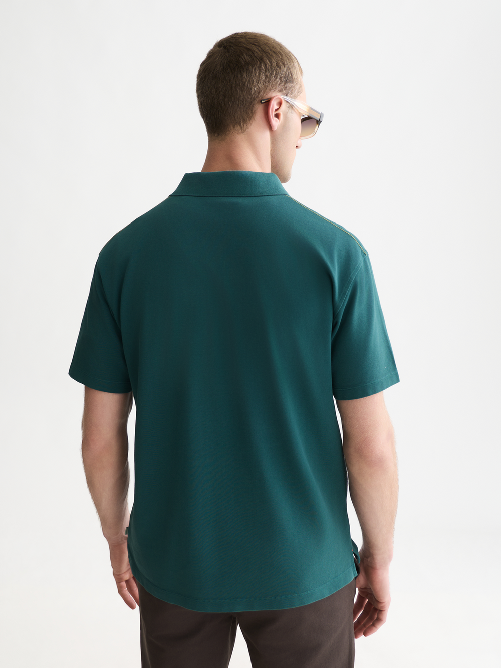 Pique relaxed-fit garment dyed polo