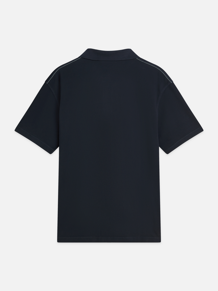Pique relaxed-fit garment dyed polo