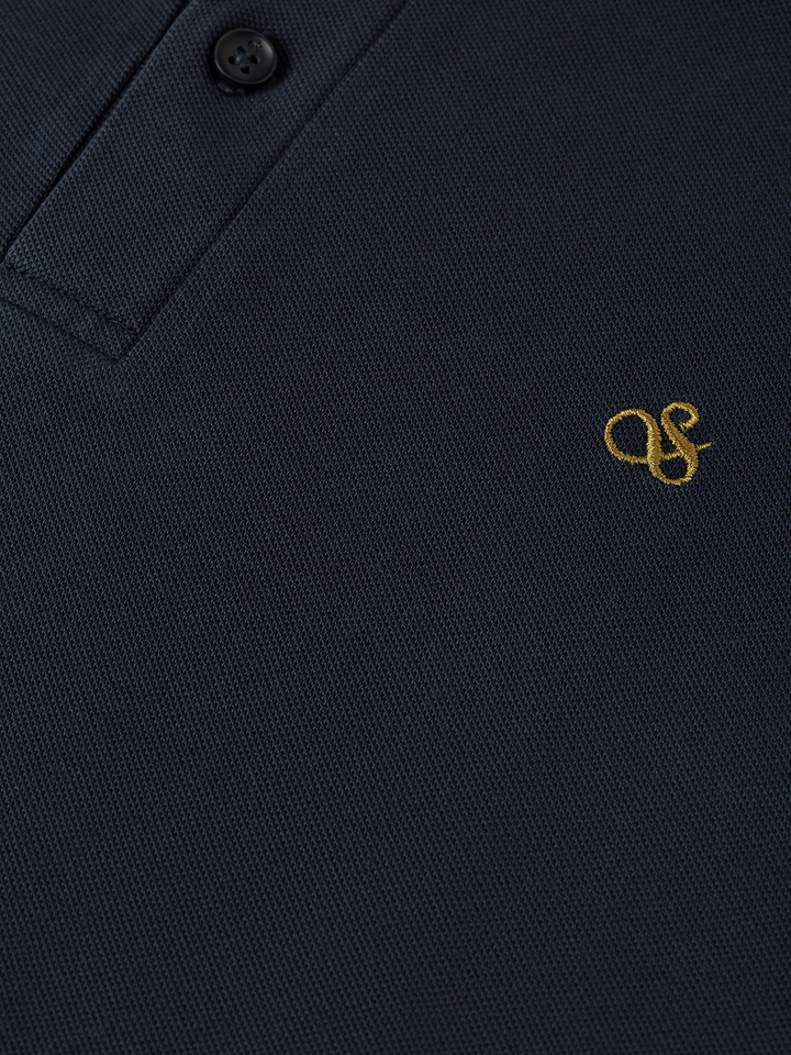 Pique relaxed-fit garment dyed polo