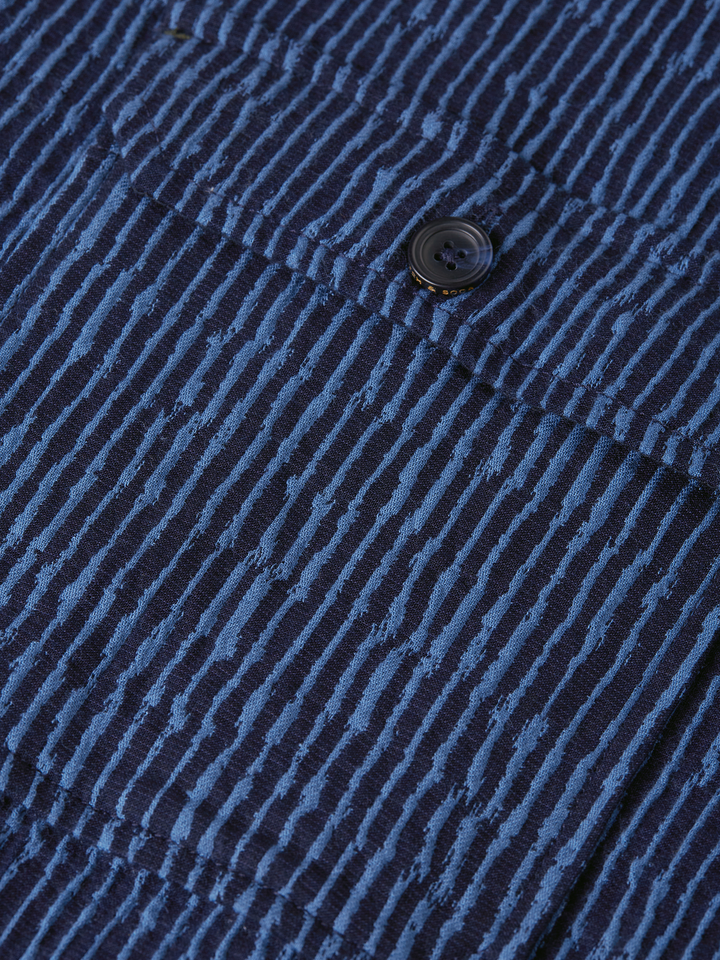 Jacquard stripe overshirt