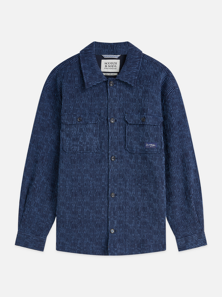 Jacquard stripe overshirt