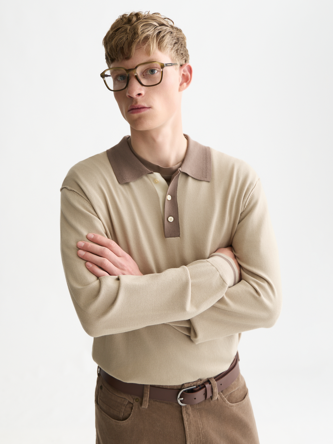 Ecovero long sleeved polo