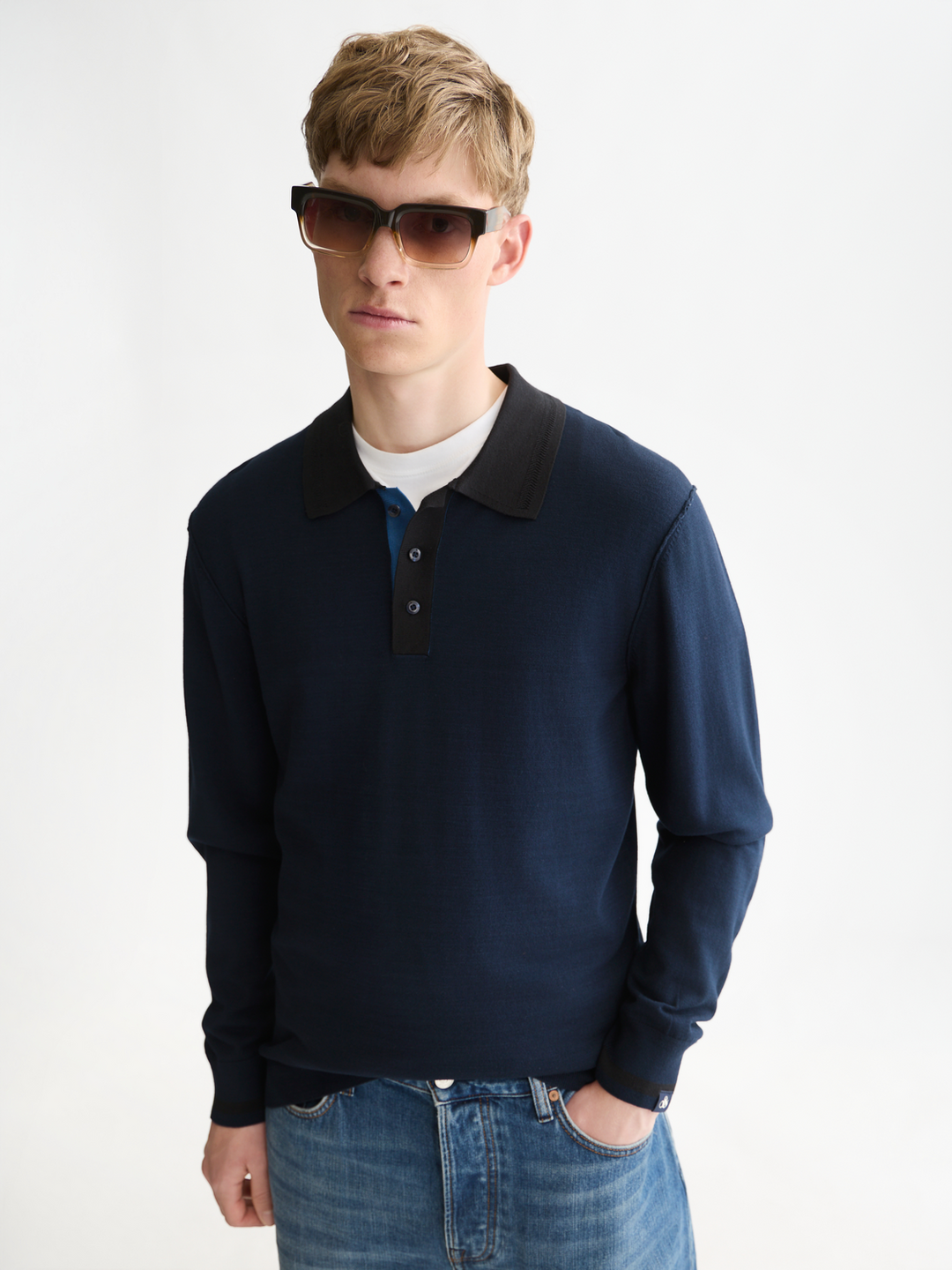 Ecovero long sleeved polo