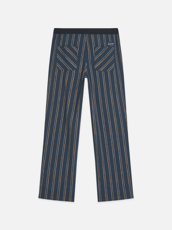 Otis striped linen blend straight-fit jogger