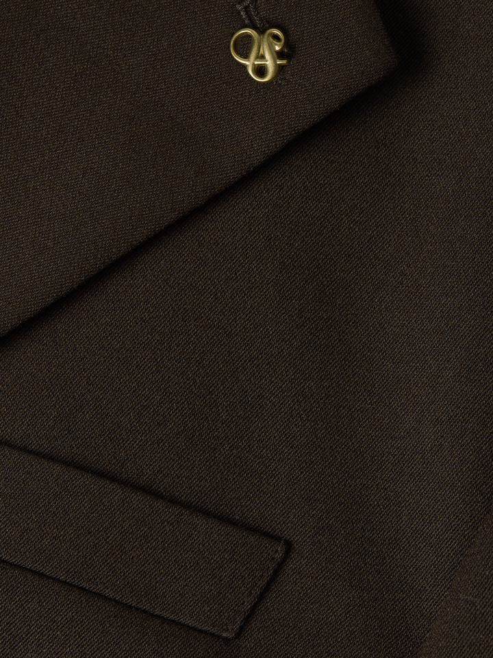Double-breasted wool-blend relaxed-fit blazer