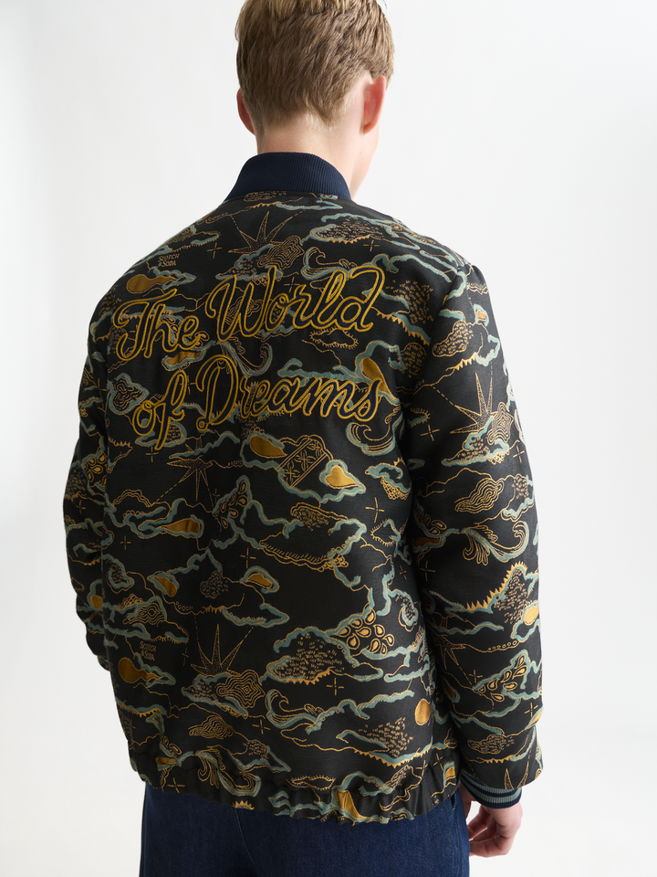 Festive jacquard blouson