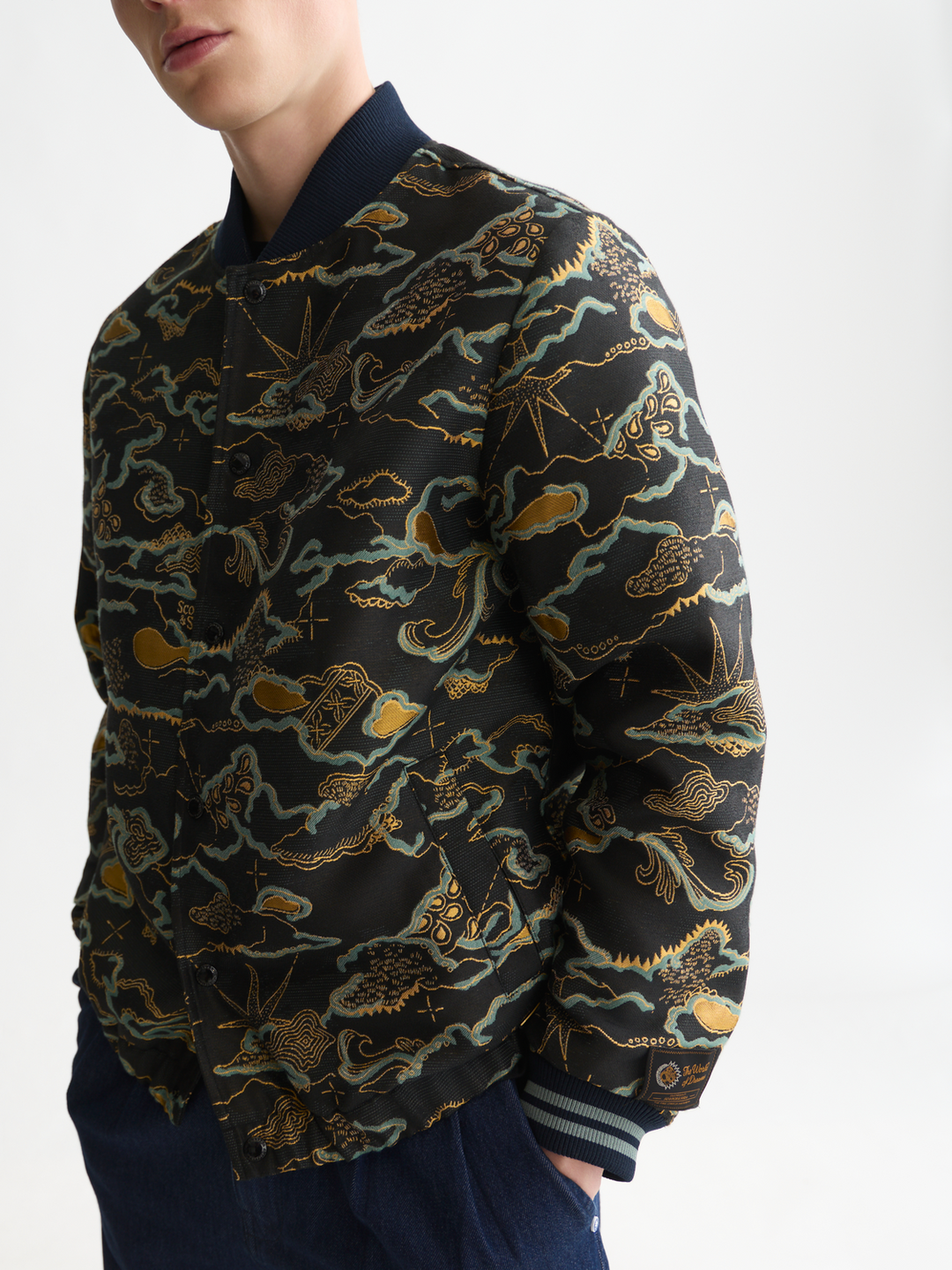 Festive jacquard blouson