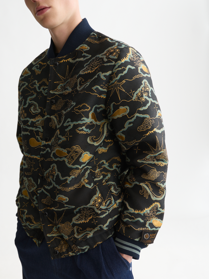 Festive jacquard blouson
