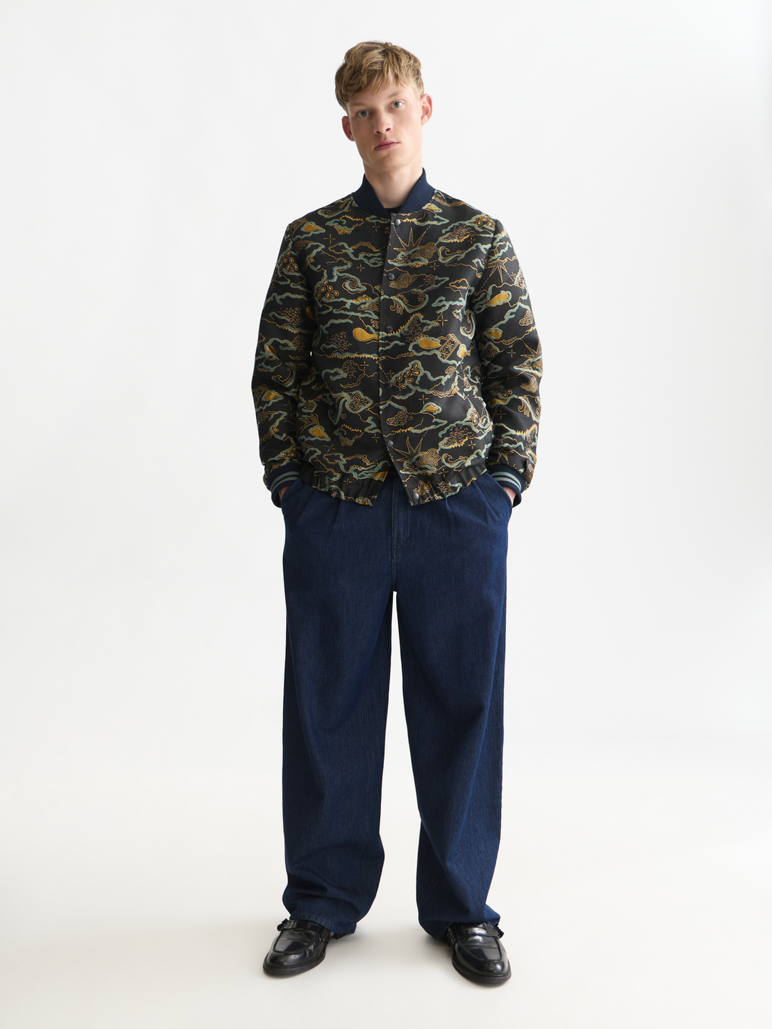 Festive jacquard blouson