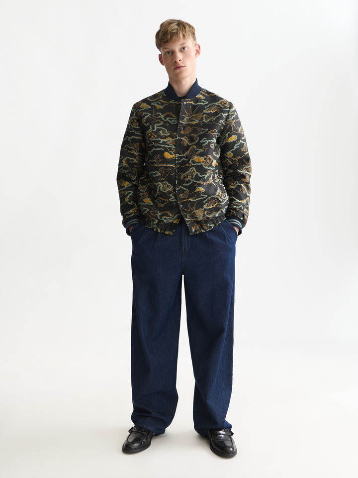 Festive jacquard blouson