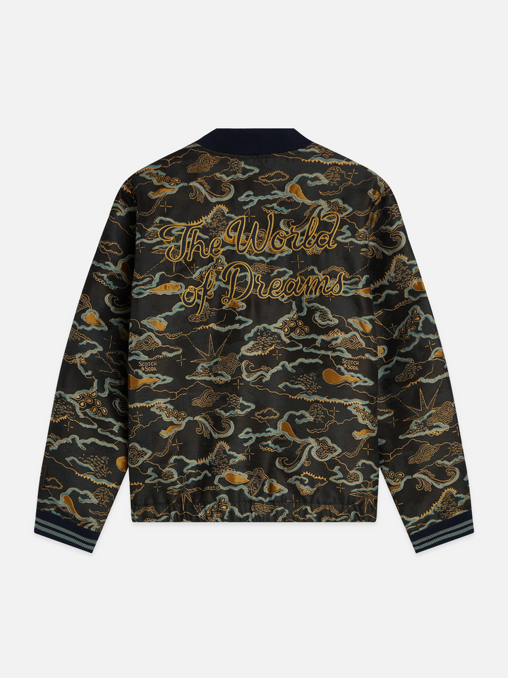 Festive jacquard blouson