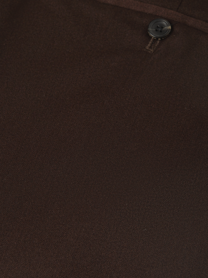 Pleated wool-blend relaxed straight-fit chino