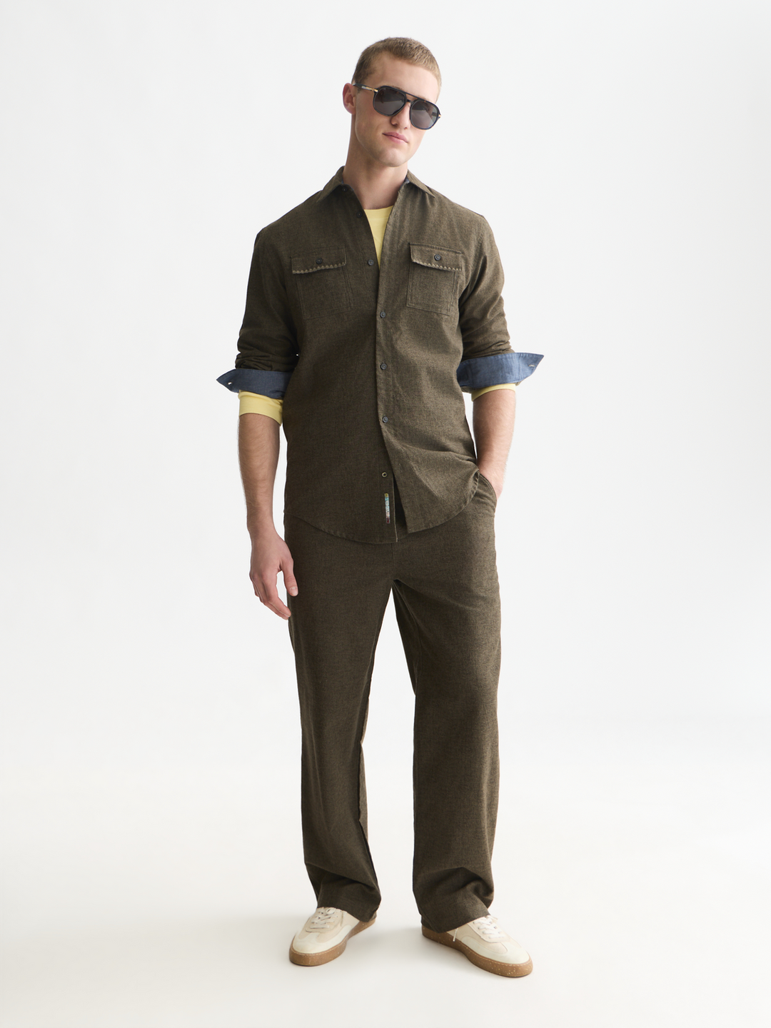 Otis melange cotton-blend jogger