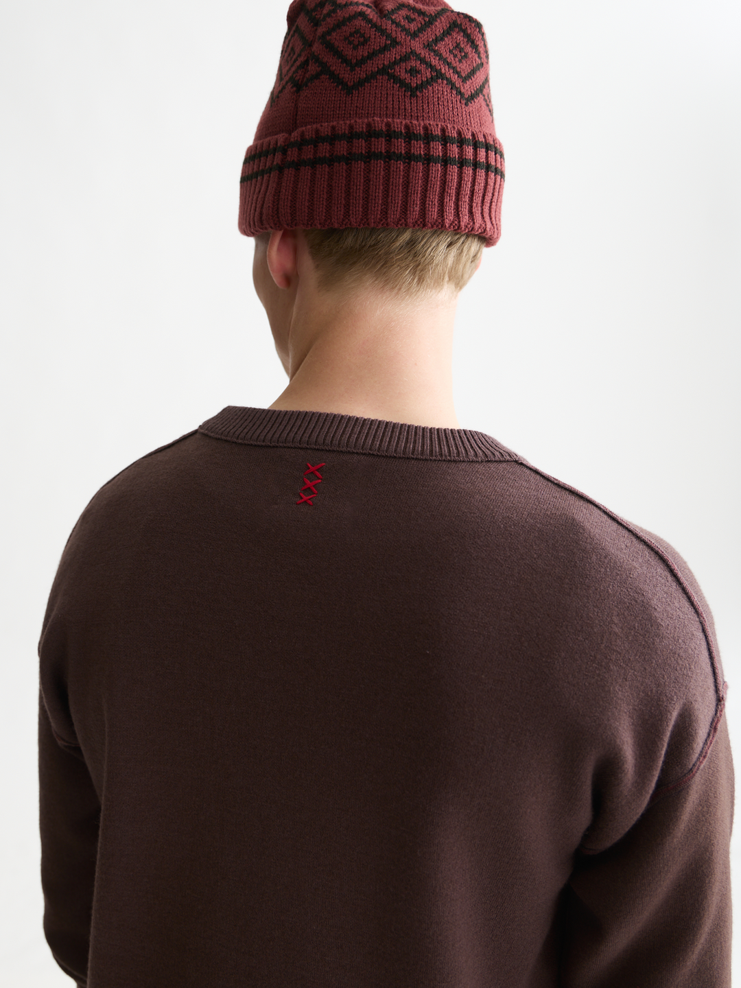 Double face merino-blend relaxed-fit pullover