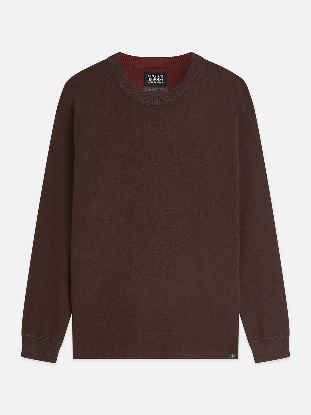 Double face merino-blend relaxed-fit pullover
