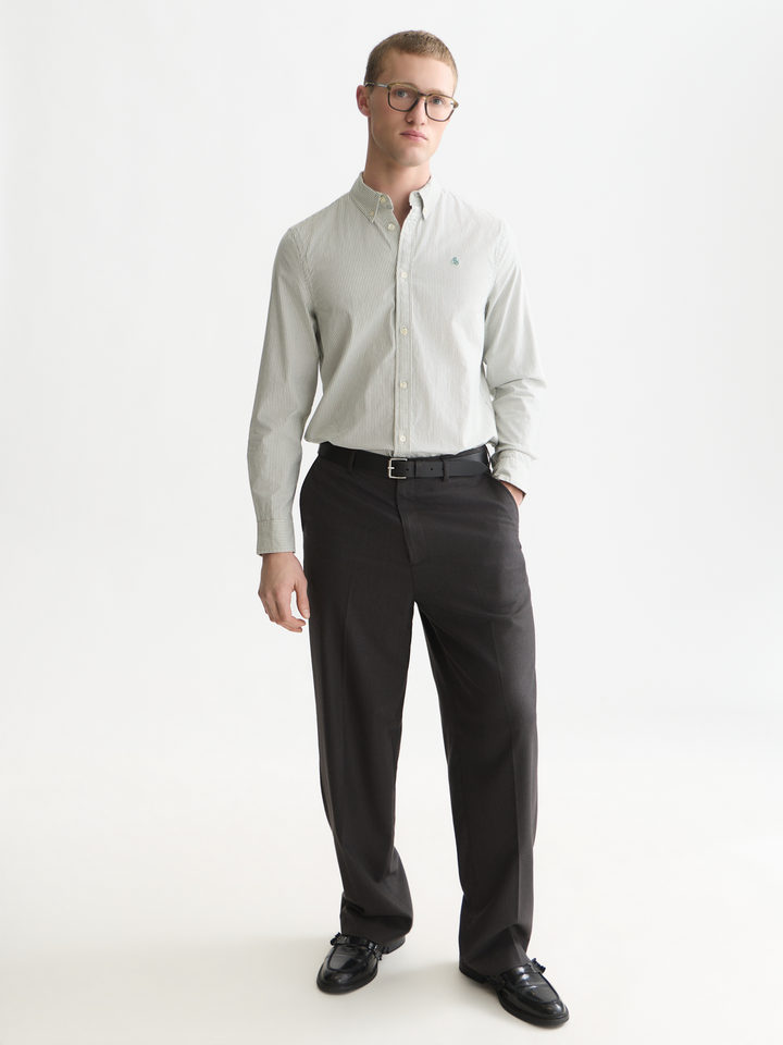 Seasonal core oxford striped regular-fit shirt