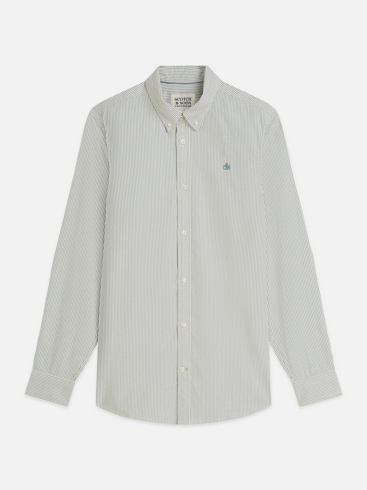 Seasonal core oxford striped regular-fit shirt