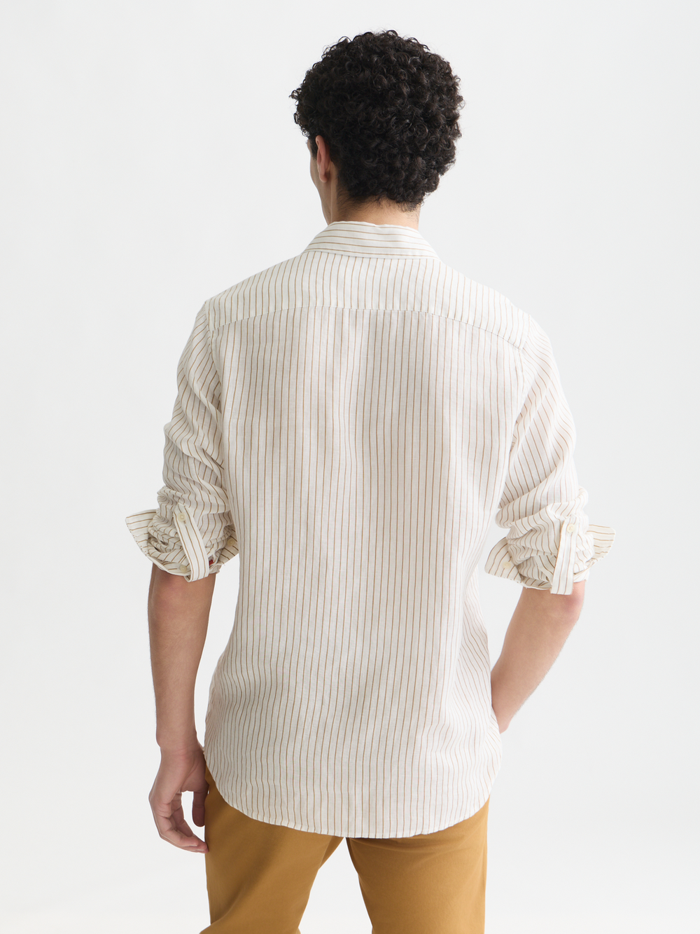 Striped linen regular-fit shirt