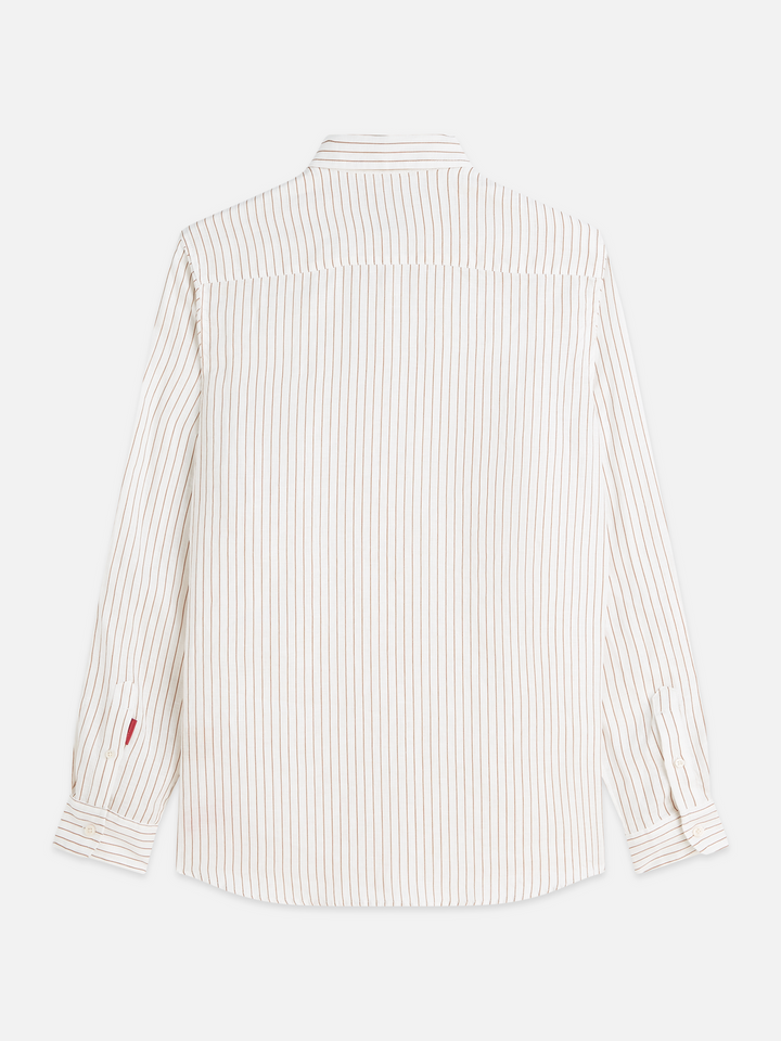 Striped linen regular-fit shirt
