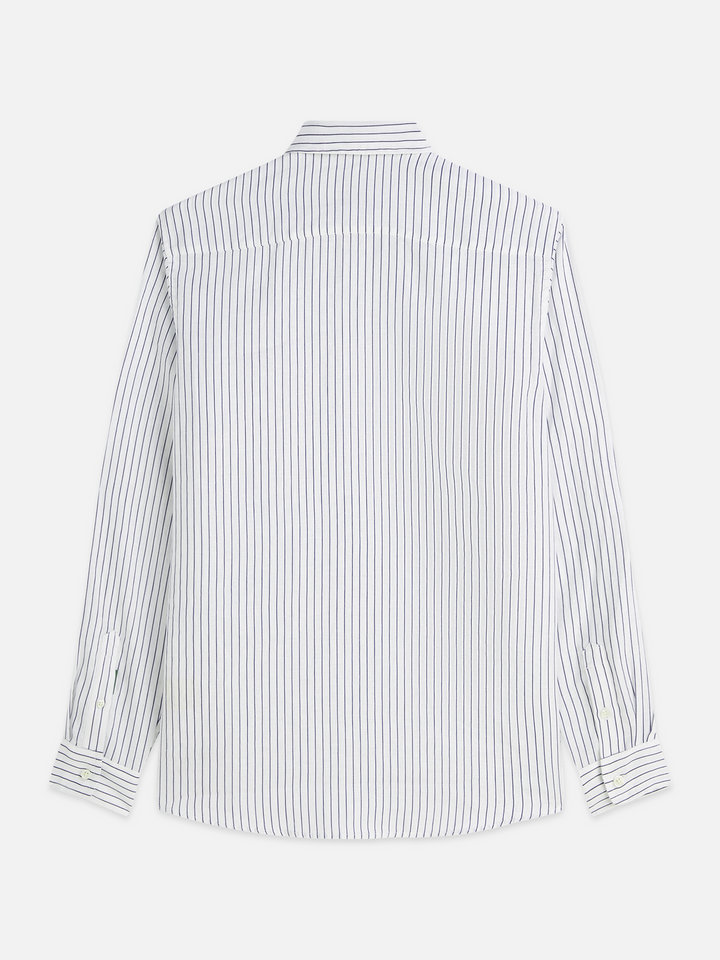 Striped linen regular-fit shirt