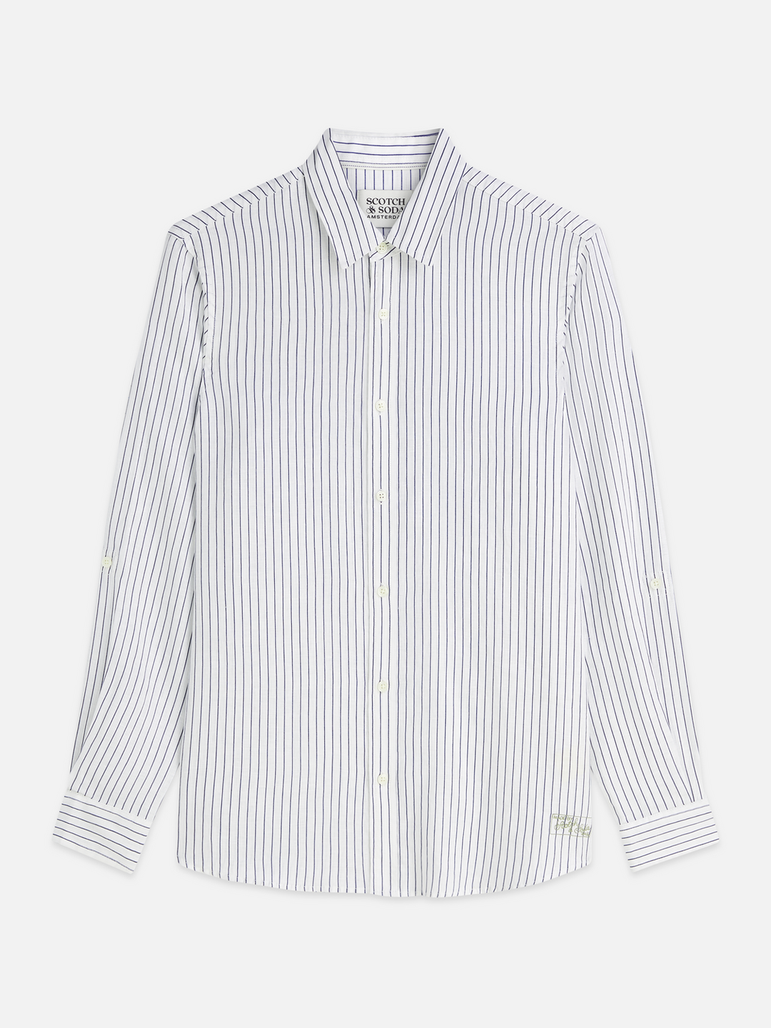 Striped linen regular-fit shirt