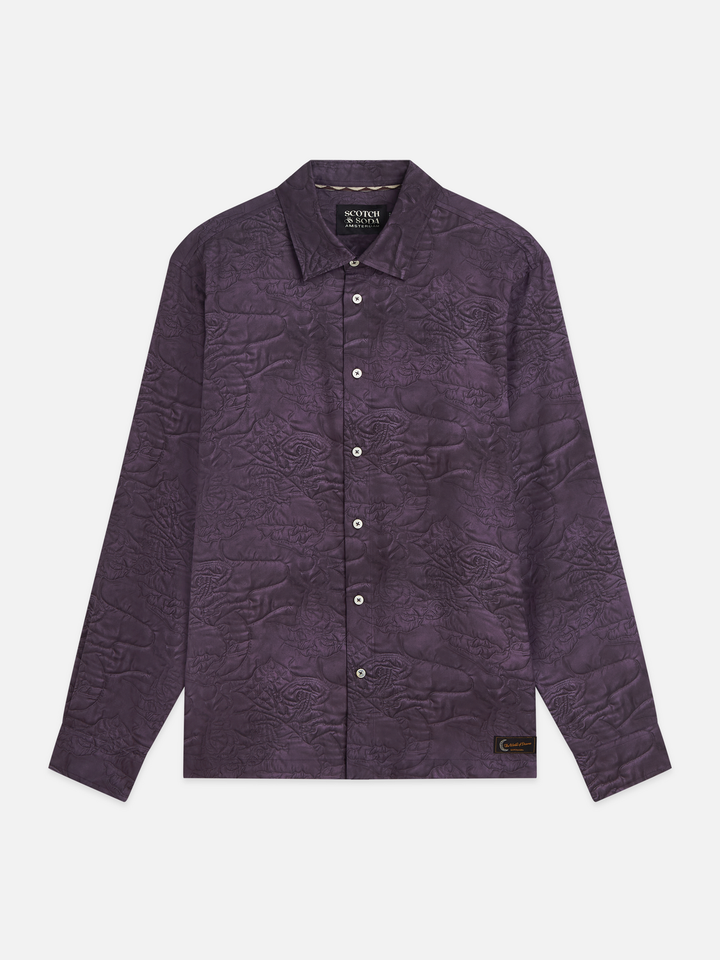 Printed lyocell relaxed-fit shirt