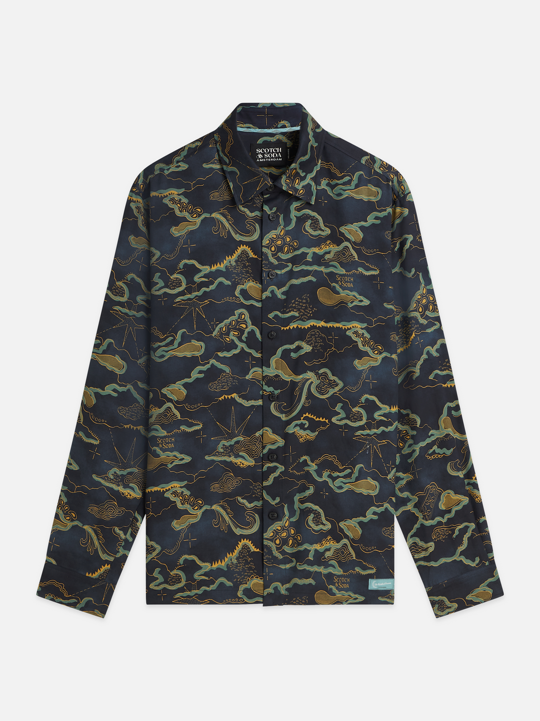 Printed lyocell relaxed-fit shirt