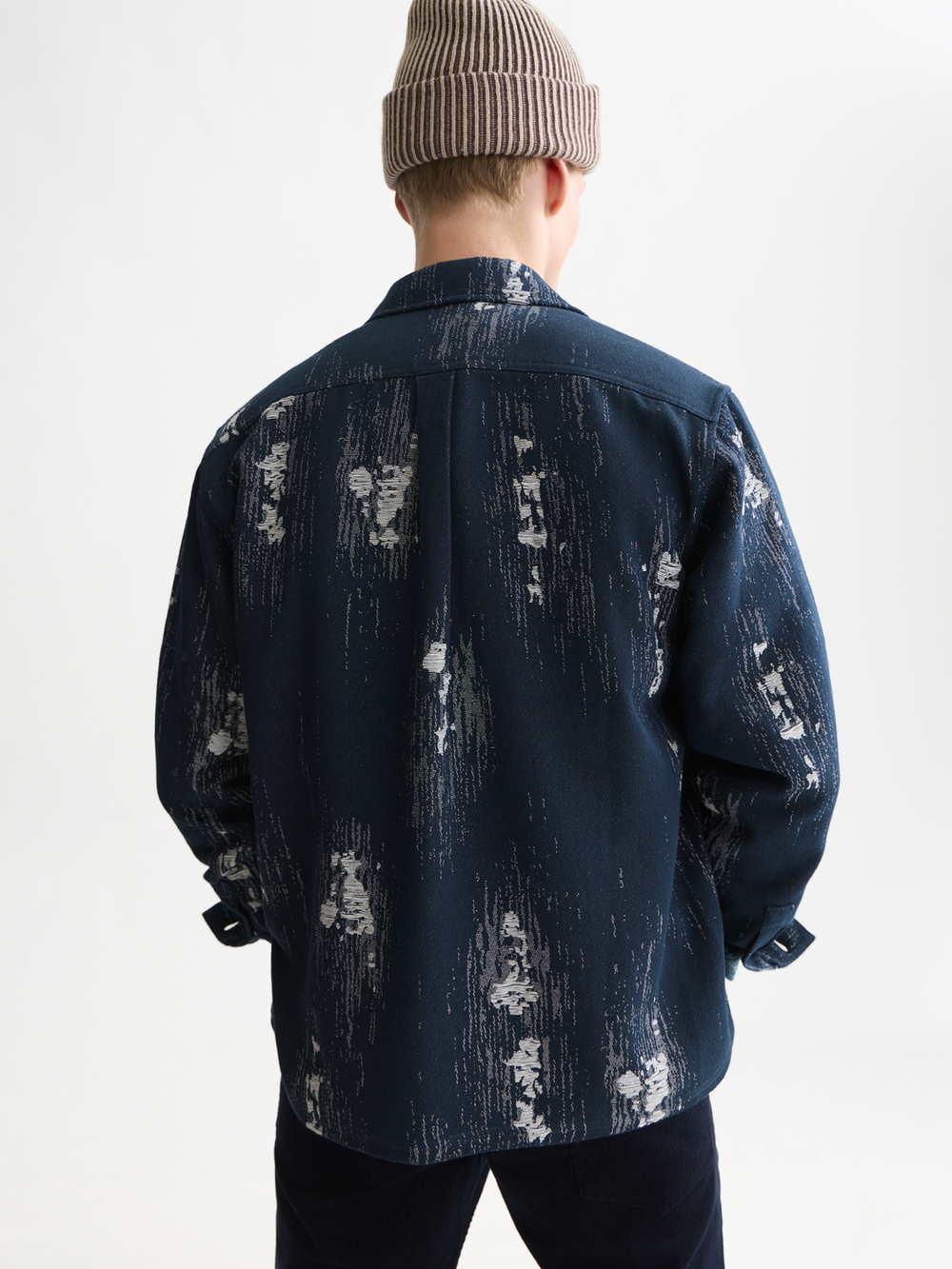Jacquard relaxed-fit overshirt