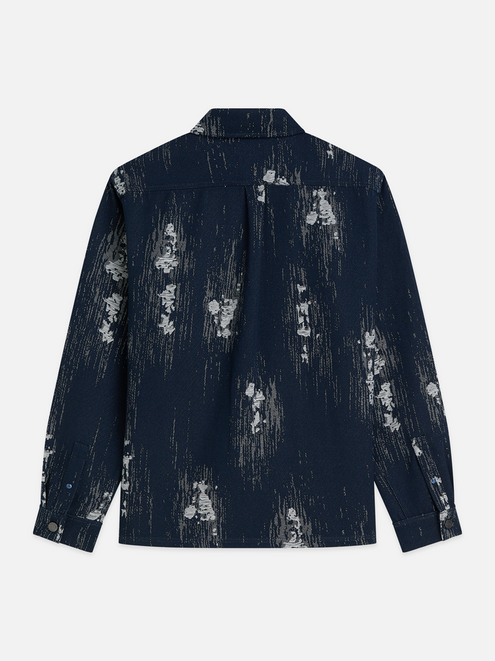 Jacquard relaxed-fit overshirt