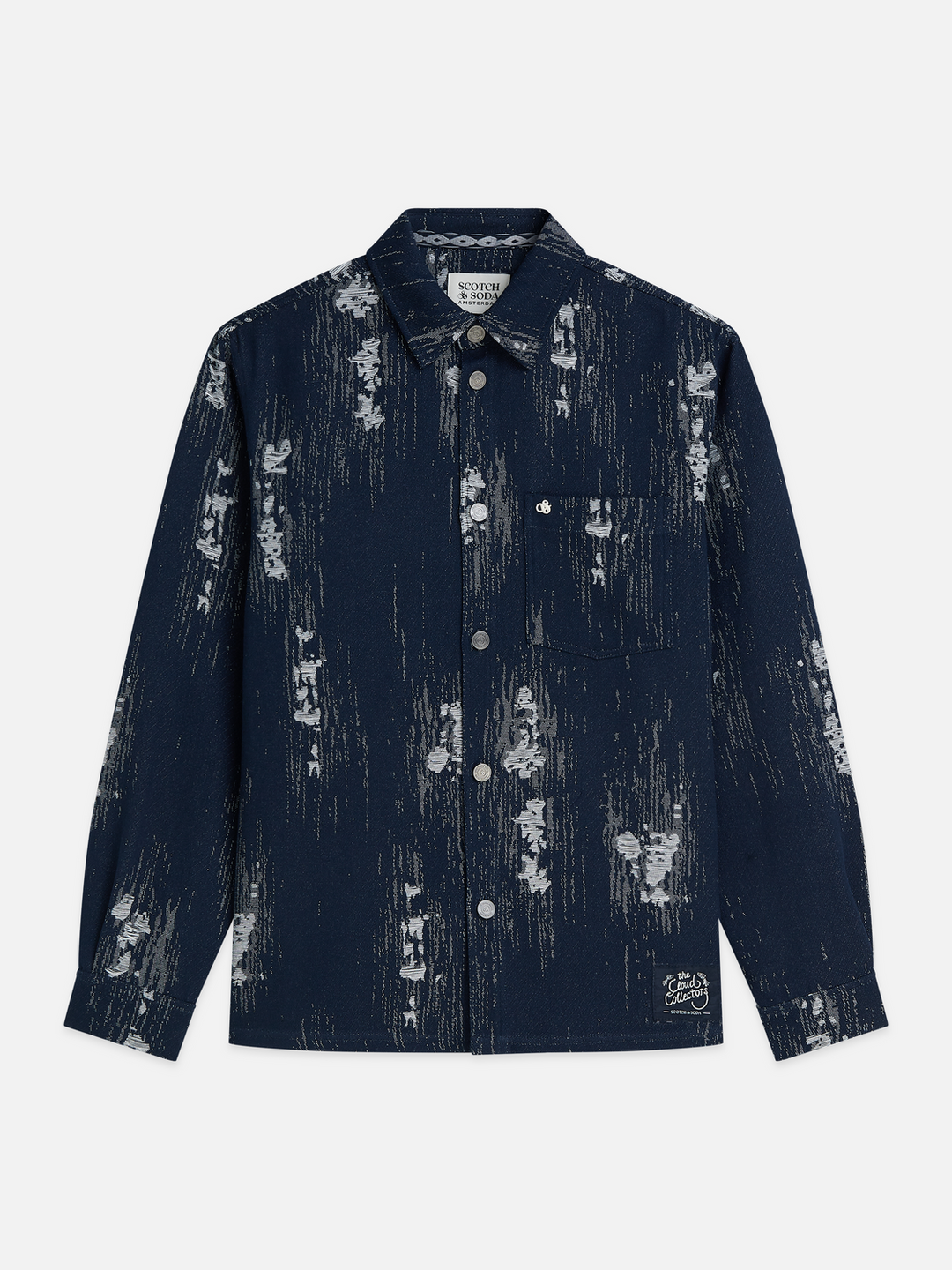 Jacquard relaxed-fit overshirt