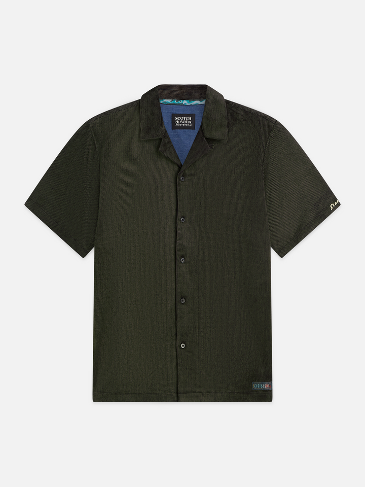 Jacquard short sleeved relaxed-fit shirt