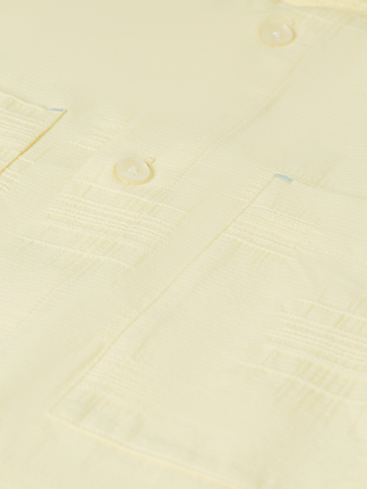 Jacquard short sleeved relaxed-fit shirt