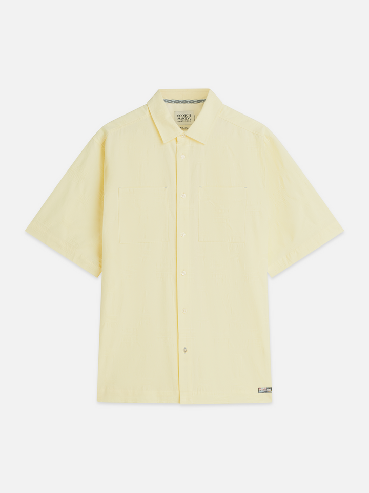 Jacquard short sleeved relaxed-fit shirt