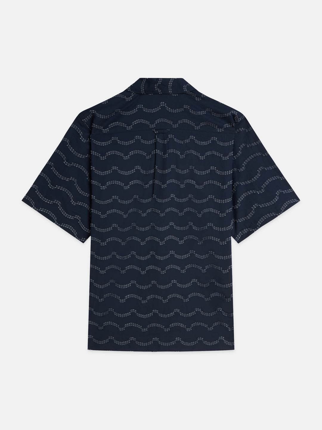 Wave jacquard short sleeved relaxed-fit shirt