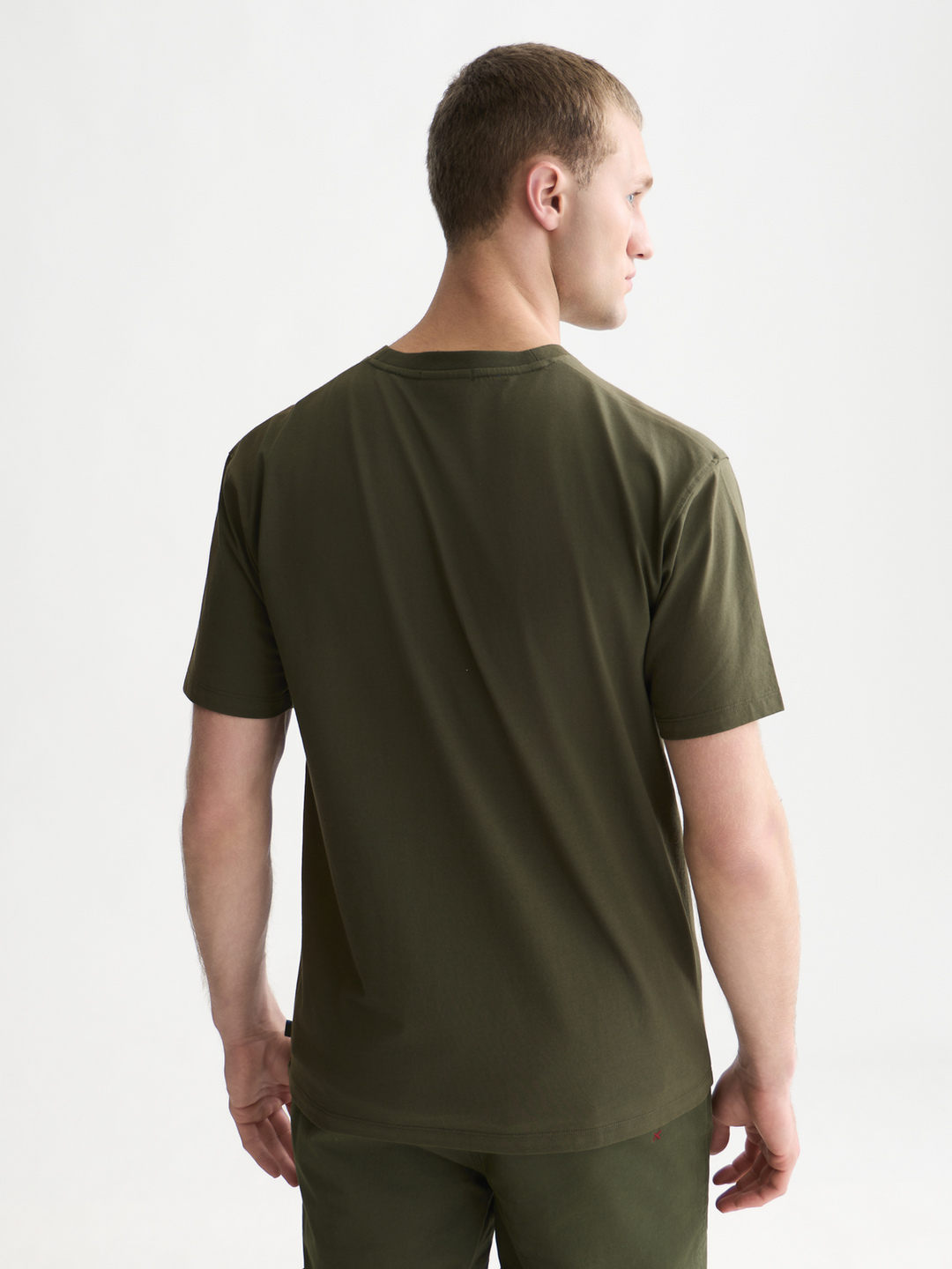 Embroidery placed artwork loose-fit T-shirt