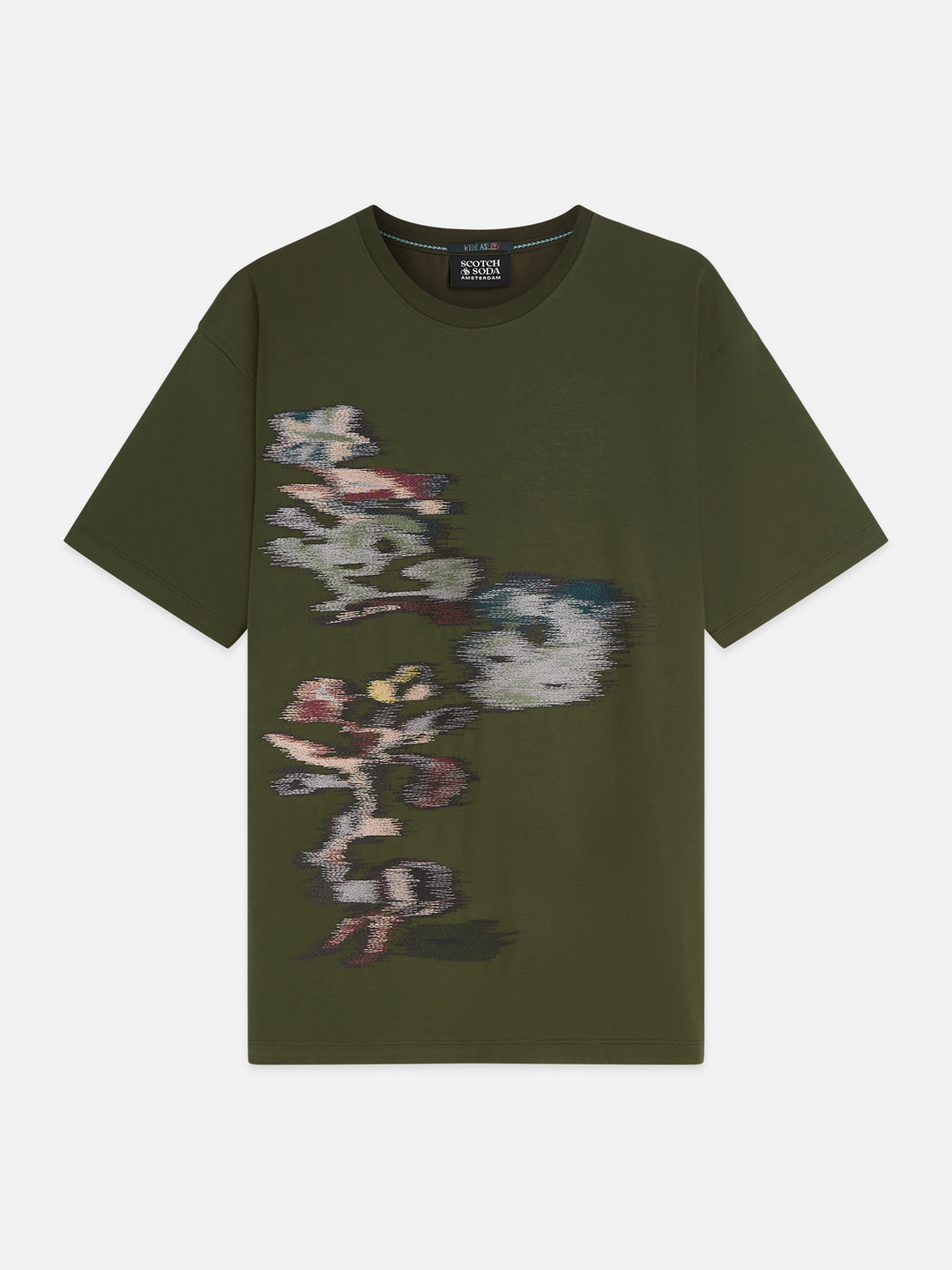 Embroidery placed artwork loose-fit T-shirt