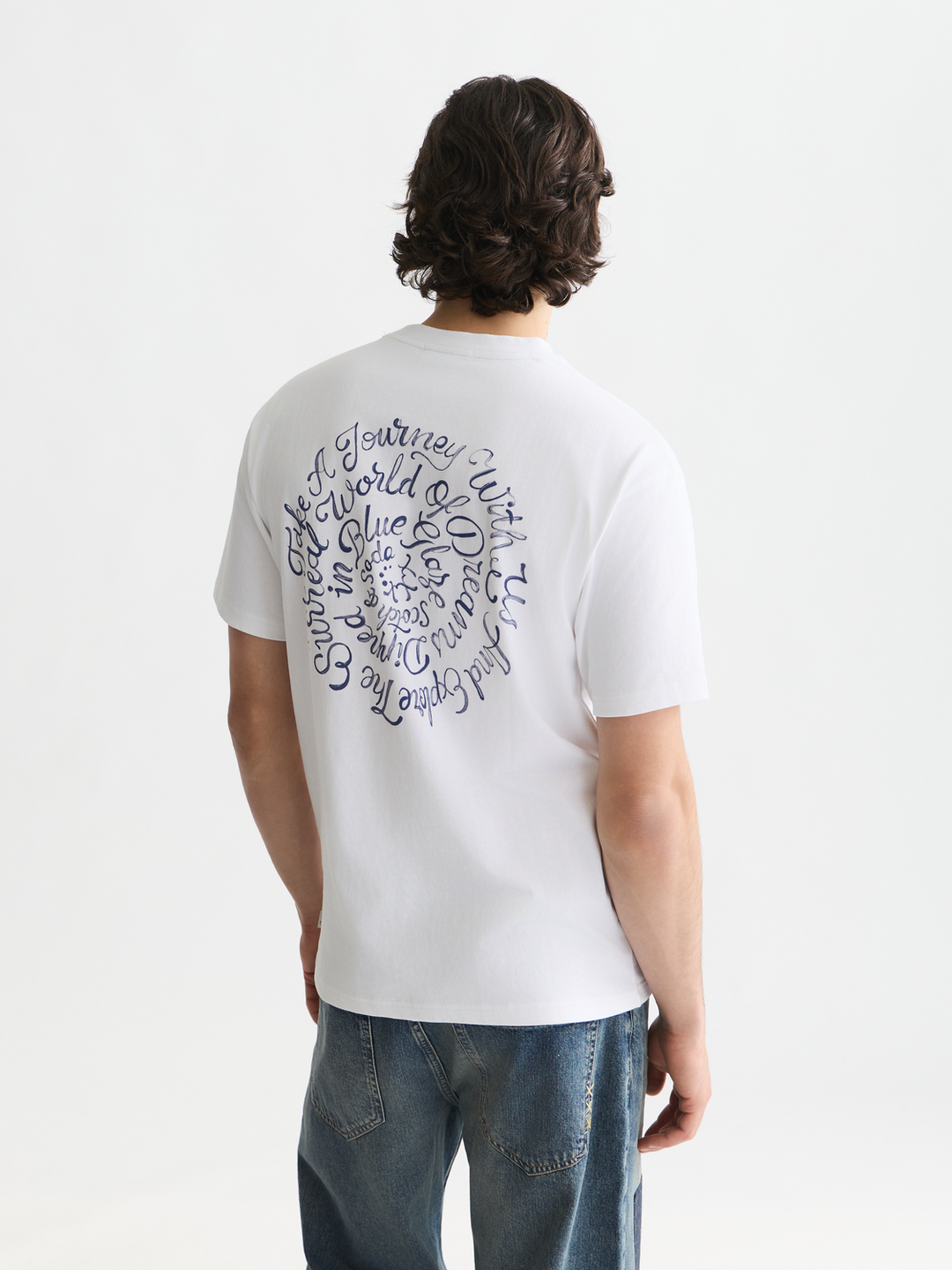 Delfts Blauw front and back artwork relaxed-fit T-shirt