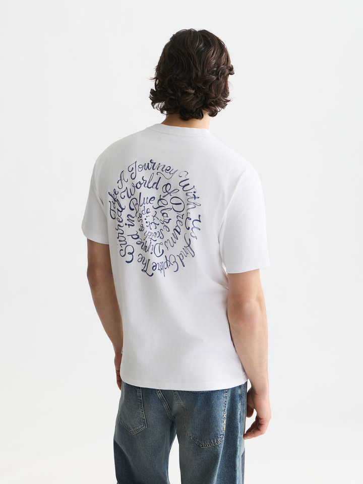 Delfts Blauw front and back artwork relaxed-fit T-shirt