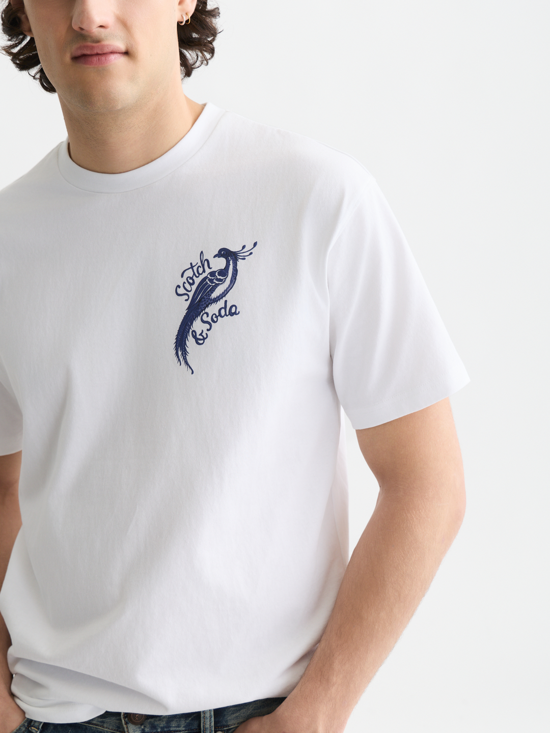 Delfts Blauw front and back artwork relaxed-fit T-shirt