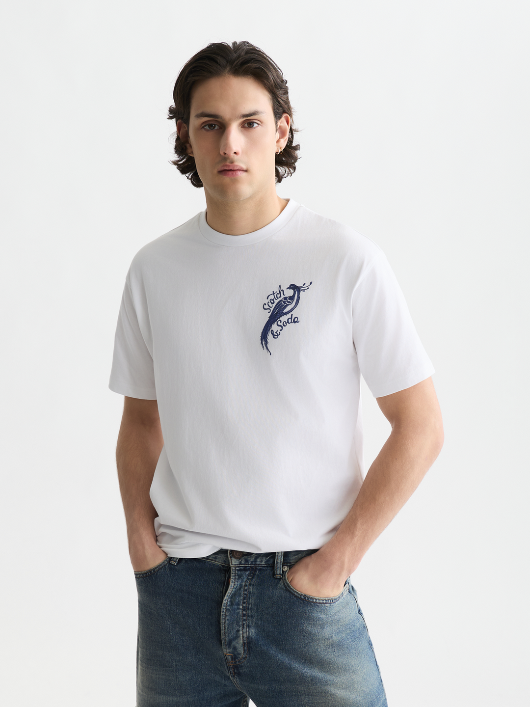 Delfts Blauw front and back artwork relaxed-fit T-shirt