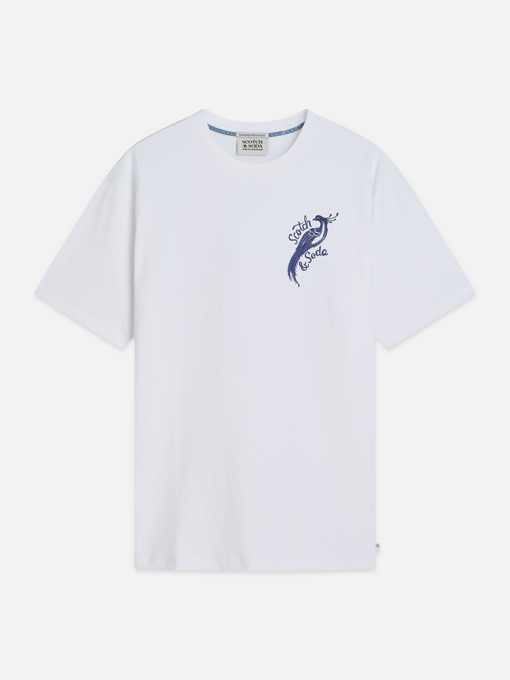Delfts Blauw front and back artwork relaxed-fit T-shirt
