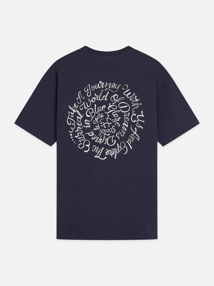 Delfts Blauw front and back artwork relaxed-fit T-shirt
