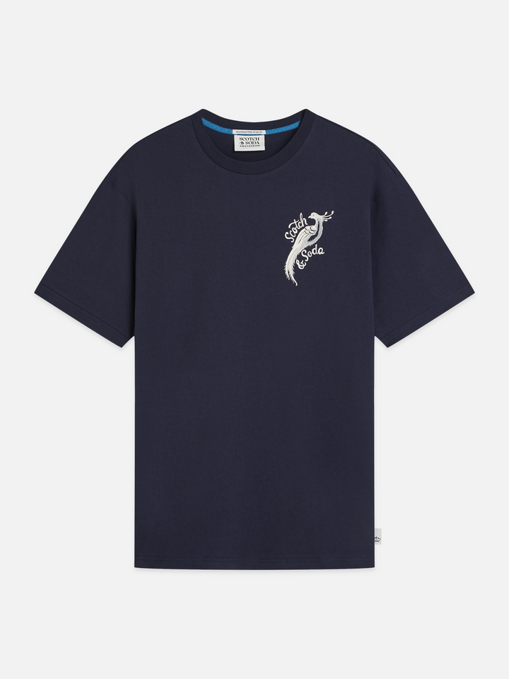 Delfts Blauw front and back artwork relaxed-fit T-shirt