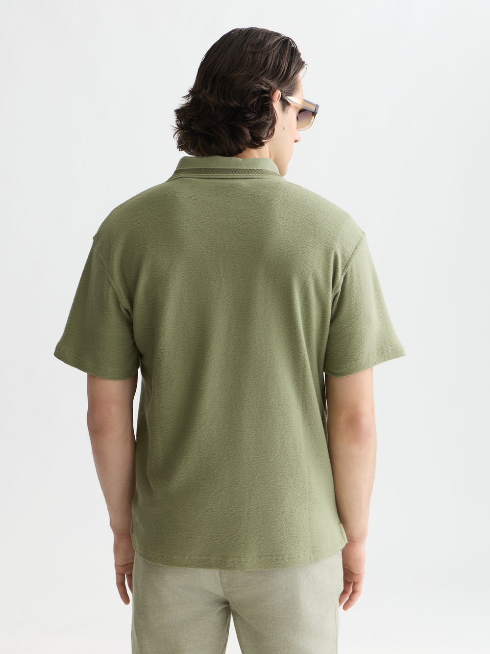 Structured relaxed-fit polo