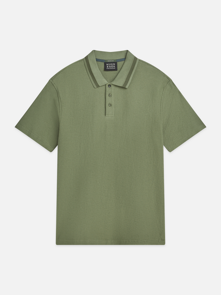 Structured relaxed-fit polo