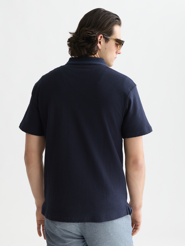 Structured relaxed-fit polo