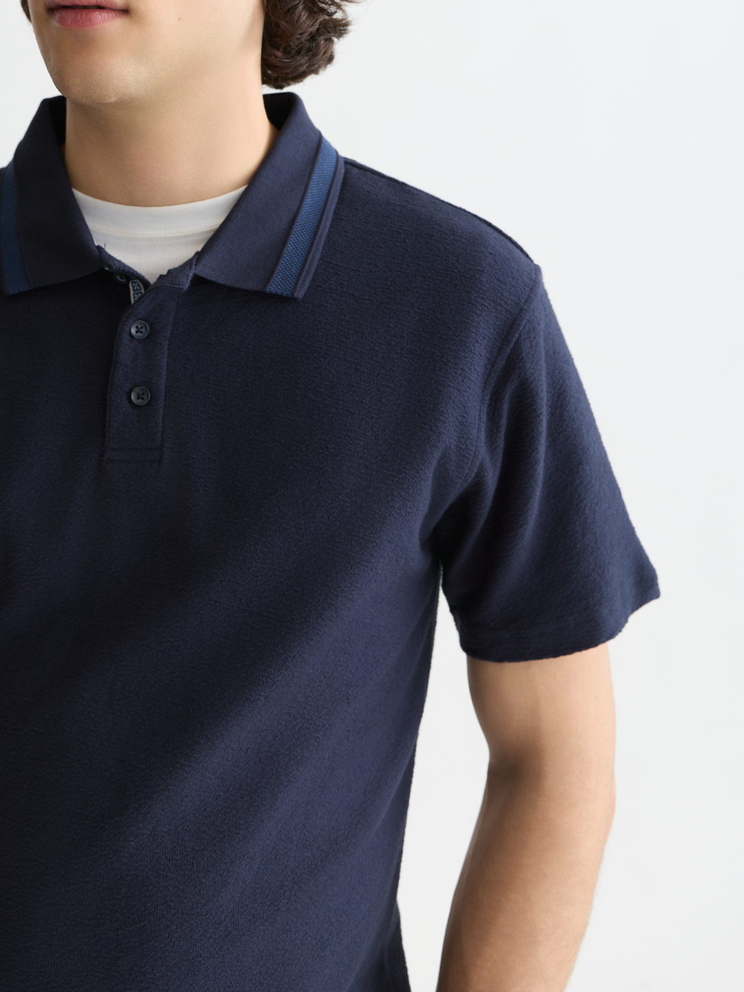 Structured relaxed-fit polo