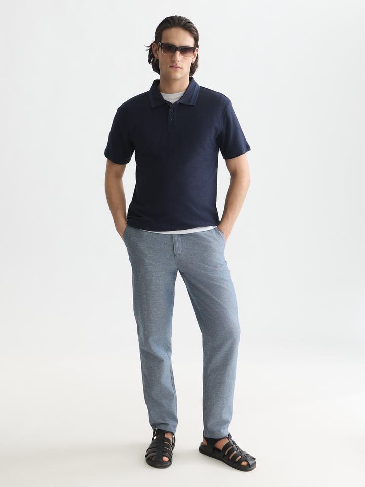 Structured relaxed-fit polo