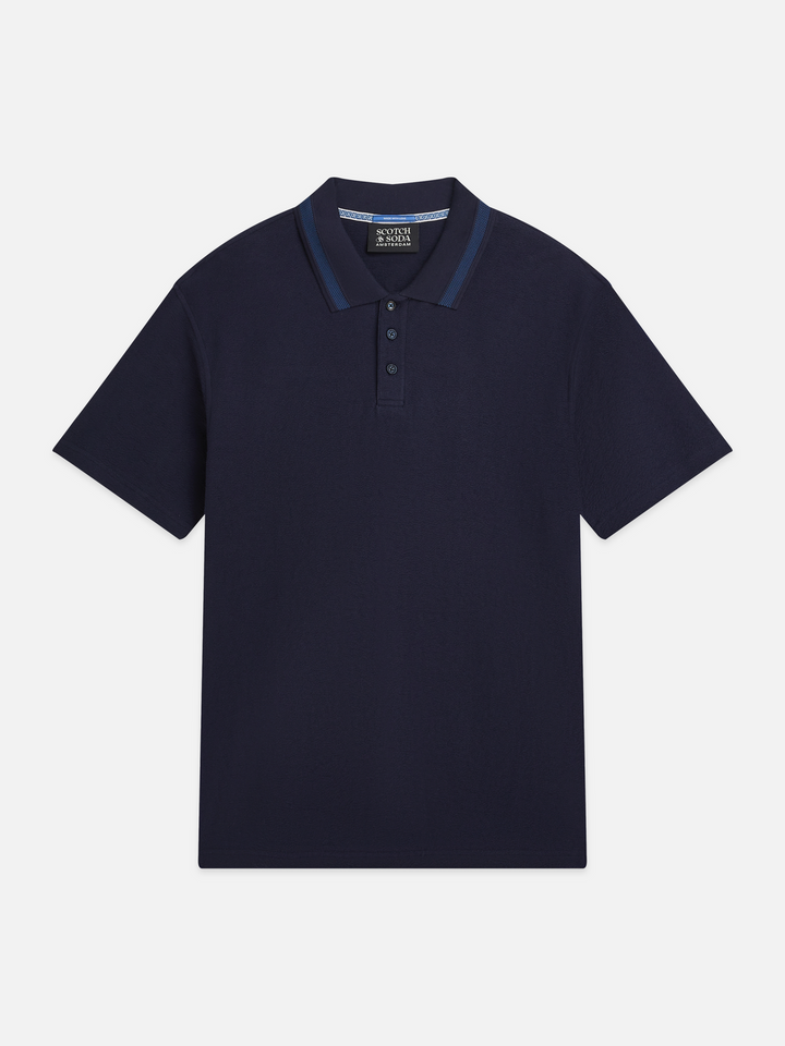 Structured relaxed-fit polo